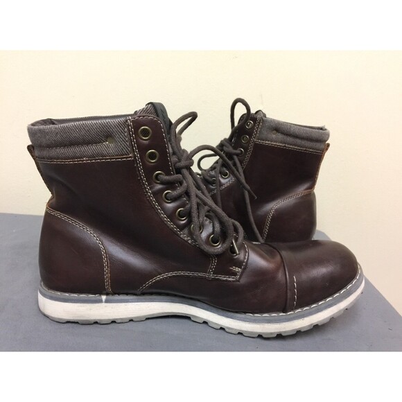 Call it Spring Men winter faux fur lining boots brown size 9.5 - Picture 6 of 11